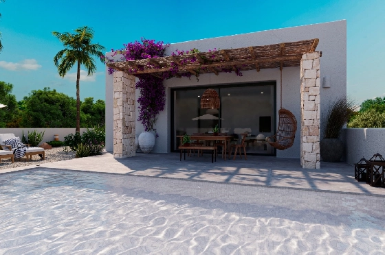 Villa in Denia(Marquesa 4) zu verkaufen, Woongedeelte 120 m², Bouwjaar 2025, Zustand neuwertig, + Zentralheizung, Klimaanlage, Grondstuk 1085 m², 3 Slaapkamers, 2 Badkamers, Pool, ref.: UM-UV-HEBE-4
