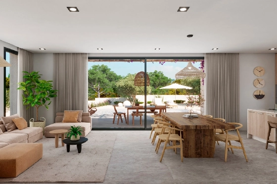 Villa in Denia(Marquesa 4) zu verkaufen, Woongedeelte 120 m², Bouwjaar 2025, Zustand neuwertig, + Zentralheizung, Klimaanlage, Grondstuk 1085 m², 3 Slaapkamers, 2 Badkamers, Pool, ref.: UM-UV-HEBE-6