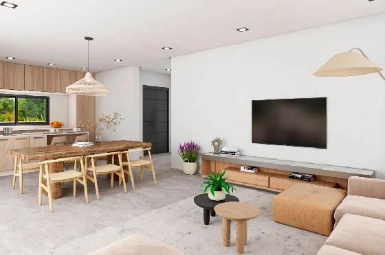 Villa in Denia(Marquesa 4) zu verkaufen, Woongedeelte 120 m², Bouwjaar 2025, Zustand neuwertig, + Zentralheizung, Klimaanlage, Grondstuk 1085 m², 3 Slaapkamers, 2 Badkamers, Pool, ref.: UM-UV-HEBE-7