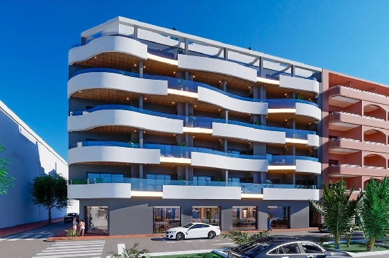 Etagen Apartment in Torrevieja zu verkaufen, Wohnfläche 82 m², Zustand Erstbezug, 2 Schlafzimmer, 2 Badezimmer, Pool, ref.: HA-TON-203-A01-2