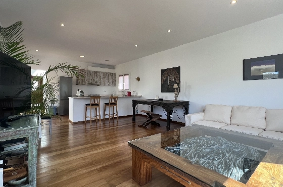 Villa in Pedreguer zu verkaufen, Woongedeelte 137 m², Bouwjaar 2015, Zustand gepflegt, + Ofen, Klimaanlage, Grondstuk 403 m², 2 Slaapkamers, 2 Badkamers, Pool, ref.: RG-0124-14