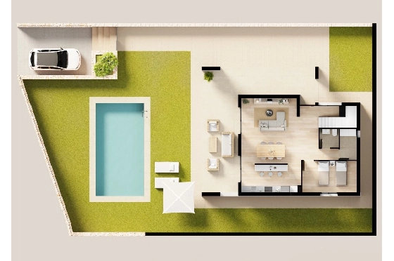 Villa in Finestrat(Balcon de Finestrat) zu verkaufen, Woongedeelte 157 m², Grondstuk 489 m², 4 Slaapkamers, 3 Badkamers, Pool, ref.: TW-BREEZE-75-11