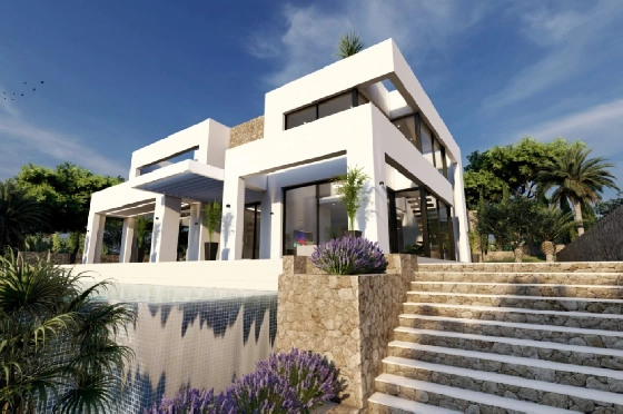 Villa in Benissa(La Fustera) zu verkaufen, Woongedeelte 615 m², Bouwjaar 2023, Klimaanlage, Grondstuk 1347 m², 4 Slaapkamers, 3 Badkamers, Pool, ref.: BI-BE.H-902-1