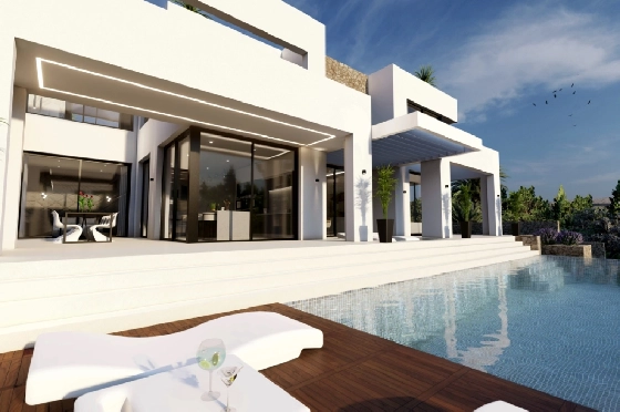 Villa in Benissa(La Fustera) zu verkaufen, Woongedeelte 615 m², Bouwjaar 2023, Klimaanlage, Grondstuk 1347 m², 4 Slaapkamers, 3 Badkamers, Pool, ref.: BI-BE.H-902-11