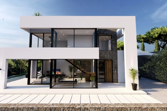 Villa in Benissa(La Fustera) zu verkaufen, Woongedeelte 615 m², Bouwjaar 2023, Klimaanlage, Grondstuk 1347 m², 4 Slaapkamers, 3 Badkamers, Pool, ref.: BI-BE.H-902-14