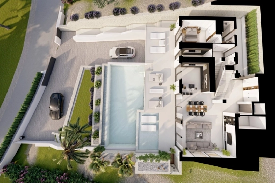 Villa in Altea zu verkaufen, Woongedeelte 540 m², Bouwjaar 2024, Klimaanlage, Grondstuk 1270 m², 4 Slaapkamers, 4 Badkamers, Pool, ref.: BI-AL.H-031-1