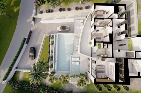 Villa in Altea zu verkaufen, Woongedeelte 540 m², Bouwjaar 2024, Klimaanlage, Grondstuk 1270 m², 4 Slaapkamers, 4 Badkamers, Pool, ref.: BI-AL.H-031-2