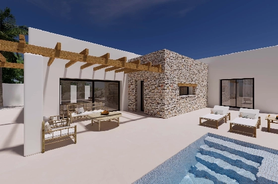 Villa in Moraira zu verkaufen, Woongedeelte 196 m², Klimaanlage, Grondstuk 800 m², 4 Slaapkamers, 3 Badkamers, Pool, ref.: BI-MT.H-796-6