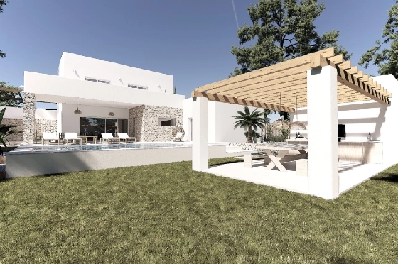 Villa in Moraira zu verkaufen, Woongedeelte 190 m², Klimaanlage, Grondstuk 800 m², 4 Slaapkamers, 4 Badkamers, Pool, ref.: BI-MT.H-792-1
