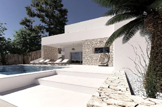 Villa in Moraira zu verkaufen, Woongedeelte 190 m², Klimaanlage, Grondstuk 800 m², 4 Slaapkamers, 4 Badkamers, Pool, ref.: BI-MT.H-792-3