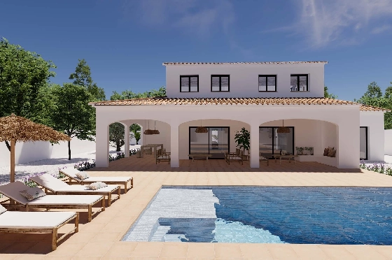 Villa in Moraira zu verkaufen, Woongedeelte 248 m², Klimaanlage, Grondstuk 800 m², 4 Slaapkamers, 5 Badkamers, Pool, ref.: BI-MT.H-795-1