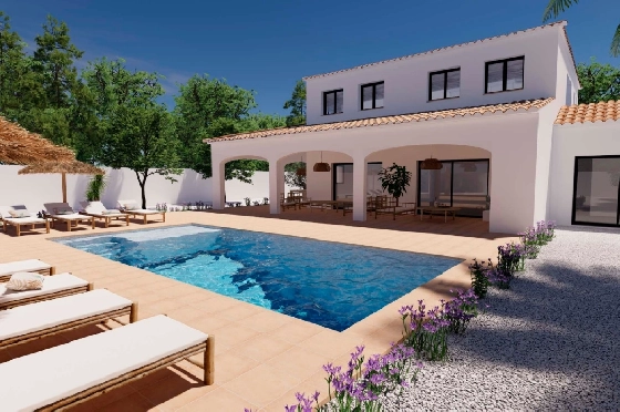 Villa in Moraira zu verkaufen, Woongedeelte 248 m², Klimaanlage, Grondstuk 800 m², 4 Slaapkamers, 5 Badkamers, Pool, ref.: BI-MT.H-795-9