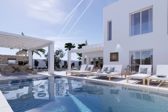 Villa in Benissa zu verkaufen, Woongedeelte 265 m², + KLIMA, Klimaanlage, Grondstuk 519 m², 4 Slaapkamers, 3 Badkamers, Pool, ref.: BI-MT.H-794-5