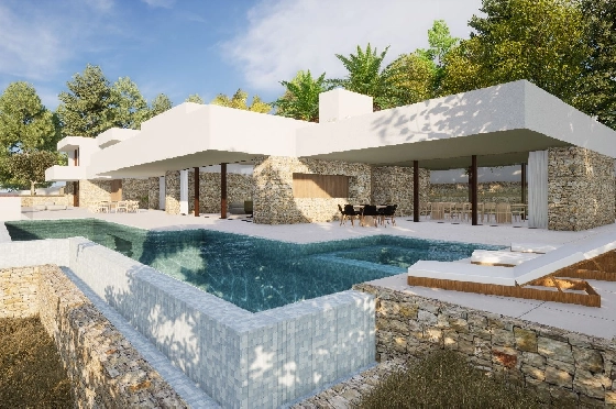 Villa in Moraira zu verkaufen, Woongedeelte 2264 m², Klimaanlage, Grondstuk 2896 m², 6 Badkamers, Pool, ref.: BI-MT.H-799-1