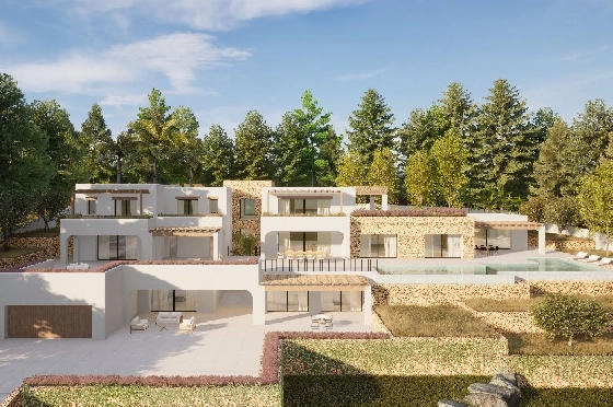 Villa in Moraira zu verkaufen, Woongedeelte 2264 m², Bouwjaar 2024, Klimaanlage, Grondstuk 2896 m², 6 Slaapkamers, 6 Badkamers, Pool, ref.: BI-MT.H-800-1
