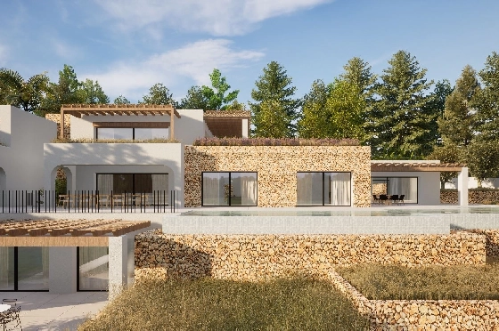 Villa in Moraira zu verkaufen, Woongedeelte 2264 m², Bouwjaar 2024, Klimaanlage, Grondstuk 2896 m², 6 Slaapkamers, 6 Badkamers, Pool, ref.: BI-MT.H-800-4
