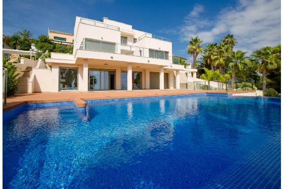 Villa in Moraira(Moravit) zu verkaufen, Woongedeelte 559 m², Bouwjaar 2016, Klimaanlage, Grondstuk 1132 m², 4 Slaapkamers, 5 Badkamers, Pool, ref.: BI-MT.H-798-42