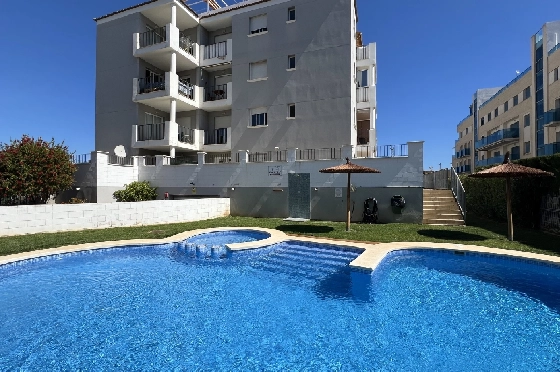 Apartment in Denia zur Ferienvermietung, Woongedeelte 86 m², Bouwjaar 2006, Zustand modernisiert, + Zentralheizung, Klimaanlage, Grondstuk 46 m², 2 Slaapkamers, 2 Badkamers, Pool, ref.: T-0324-24
