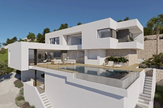 Villa in Cumbre del Sol zu verkaufen, Woongedeelte 349 m², Grondstuk 807 m², 3 Slaapkamers, 3 Badkamers, Pool, ref.: BS-84915850-1