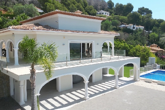 Villa in Javea(Ermita) zu verkaufen, Woongedeelte 400 m², Bouwjaar 2018, Zustand neuwertig, + Fussbodenheizung, Klimaanlage, Grondstuk 1596 m², 3 Slaapkamers, 2 Badkamers, Pool, ref.: AS-0624-42