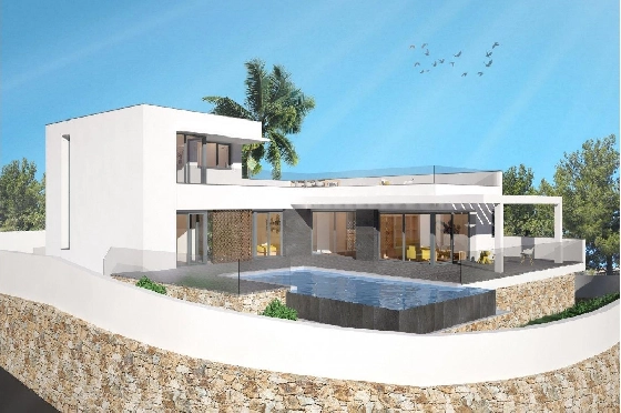 Villa in Moraira zu verkaufen, Woongedeelte 415 m², Bouwjaar 2016, Klimaanlage, Grondstuk 817 m², 3 Slaapkamers, 2 Badkamers, Pool, ref.: AM-10898DA-10