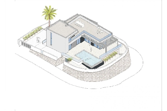 Villa in Moraira zu verkaufen, Woongedeelte 415 m², Bouwjaar 2016, Klimaanlage, Grondstuk 817 m², 3 Slaapkamers, 2 Badkamers, Pool, ref.: AM-10898DA-14