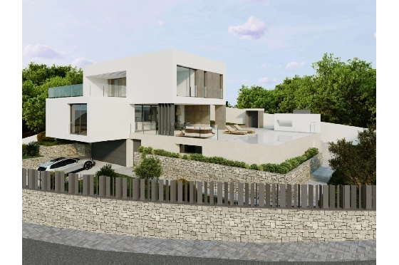 Villa in Moraira zu verkaufen, Woongedeelte 394 m², Bouwjaar 2020, Klimaanlage, Grondstuk 800 m², 4 Slaapkamers, 3 Badkamers, Pool, ref.: AM-11509DA-27
