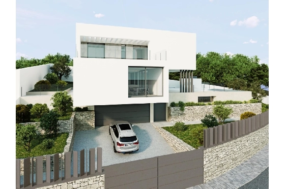 Villa in Moraira zu verkaufen, Woongedeelte 394 m², Bouwjaar 2020, Klimaanlage, Grondstuk 800 m², 4 Slaapkamers, 3 Badkamers, Pool, ref.: AM-11509DA-28