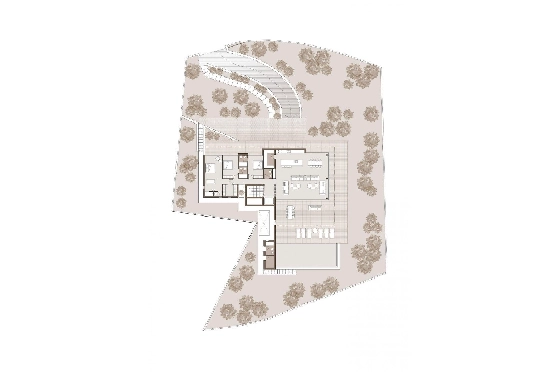Villa in Moraira zu verkaufen, Woongedeelte 701 m², Bouwjaar 2023, Klimaanlage, Grondstuk 1864 m², 5 Slaapkamers, 6 Badkamers, Pool, ref.: AM-11839DA-14