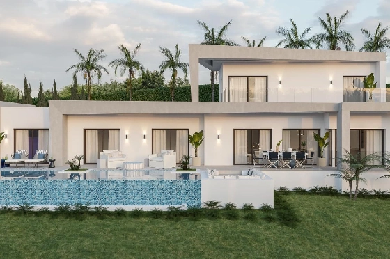 Villa in Javea zu verkaufen, Woongedeelte 185 m², Bouwjaar 2024, Klimaanlage, Grondstuk 1000 m², 4 Slaapkamers, 3 Badkamers, Pool, ref.: AM-12073DA-1