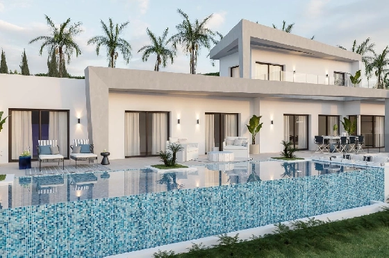 Villa in Javea zu verkaufen, Woongedeelte 185 m², Bouwjaar 2024, Klimaanlage, Grondstuk 1000 m², 4 Slaapkamers, 3 Badkamers, Pool, ref.: AM-12073DA-2