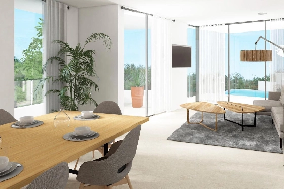Villa in Moraira zu verkaufen, Woongedeelte 286 m², Bouwjaar 2024, Klimaanlage, Grondstuk 800 m², 3 Slaapkamers, 2 Badkamers, Pool, ref.: AM-12126DA-3