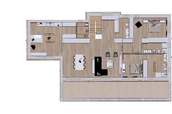 Finca in Benissa zu verkaufen, Woongedeelte 305 m², Bouwjaar 2024, Klimaanlage, Grondstuk 10000 m², 3 Slaapkamers, 3 Badkamers, Pool, ref.: AM-12208DA-27