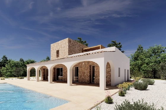Finca in Benissa zu verkaufen, Woongedeelte 305 m², Bouwjaar 2024, Klimaanlage, Grondstuk 10000 m², 3 Slaapkamers, 3 Badkamers, Pool, ref.: AM-12208DA-8