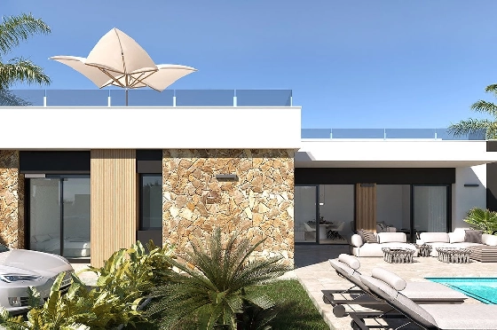 Villa in Ciudad Quesada zu verkaufen, Wohnfläche 167 m², Zustand Erstbezug, Klimaanlage, Grundstück 263 m², 3 Schlafzimmer, 2 Badezimmer, Pool, ref.: HA-CQN-121-E02-2