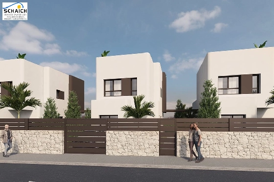 Villa in Pilar de la Horadada zu verkaufen, Wohnfläche 158 m², Zustand Erstbezug, Grundstück 280 m², 3 Schlafzimmer, 3 Badezimmer, Pool, ref.: HA-PIN-104-E01-2