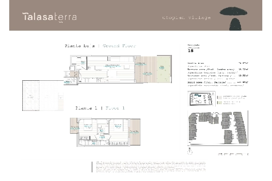 Reihenhaus in El Vergel zu verkaufen, Woongedeelte 74 m², Bouwjaar 2027, Klimaanlage, Grondstuk 36 m², 2 Slaapkamers, 2 Badkamers, Pool, ref.: TT-AD-18-12