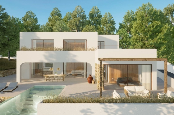 Villa in Moraira zu verkaufen, Woongedeelte 340 m², Bouwjaar 2024, Klimaanlage, Grondstuk 1070 m², 4 Slaapkamers, 4 Badkamers, Pool, ref.: AM-12145DR-2