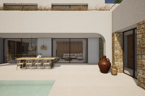 Villa in Moraira zu verkaufen, Woongedeelte 340 m², Bouwjaar 2024, Klimaanlage, Grondstuk 1070 m², 4 Slaapkamers, 4 Badkamers, Pool, ref.: AM-12145DR-3