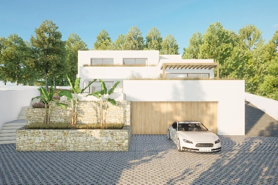 Villa in Moraira zu verkaufen, Woongedeelte 340 m², Bouwjaar 2024, Klimaanlage, Grondstuk 1070 m², 4 Slaapkamers, 4 Badkamers, Pool, ref.: AM-12145DR-6