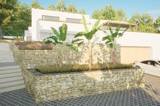 Villa in Moraira zu verkaufen, Woongedeelte 340 m², Bouwjaar 2024, Klimaanlage, Grondstuk 1070 m², 4 Slaapkamers, 4 Badkamers, Pool, ref.: AM-12145DR-7