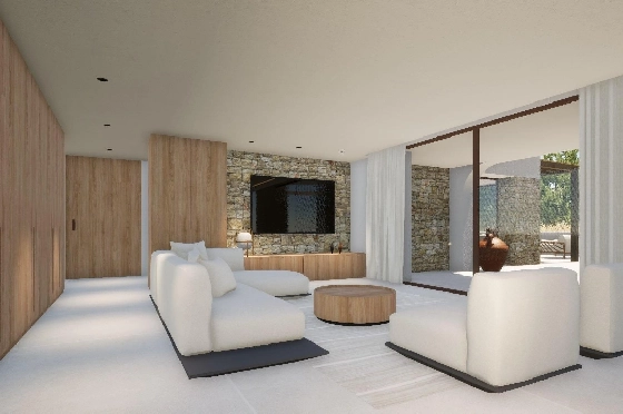Villa in Moraira zu verkaufen, Woongedeelte 340 m², Bouwjaar 2024, Klimaanlage, Grondstuk 1070 m², 4 Slaapkamers, 4 Badkamers, Pool, ref.: AM-12145DR-9