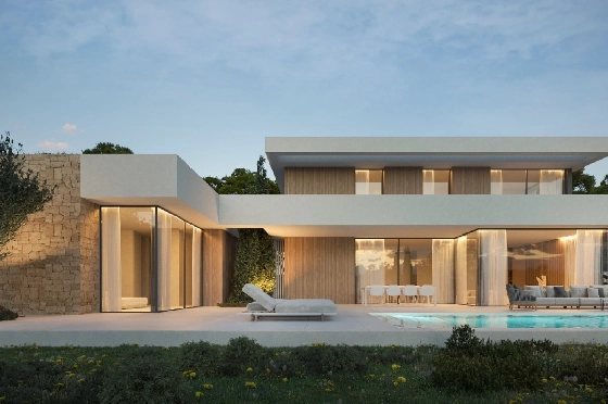 Villa in Moraira zu verkaufen, Woongedeelte 395 m², Bouwjaar 2025, Klimaanlage, Grondstuk 814 m², 4 Slaapkamers, 3 Badkamers, Pool, ref.: AM-12303DA-1