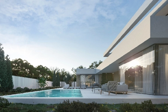 Villa in Moraira zu verkaufen, Woongedeelte 395 m², Bouwjaar 2025, Klimaanlage, Grondstuk 814 m², 4 Slaapkamers, 3 Badkamers, Pool, ref.: AM-12303DA-2