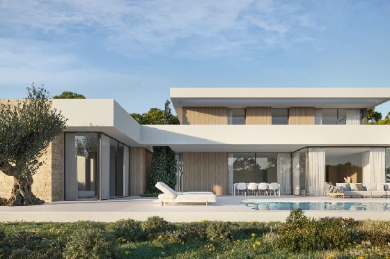 Villa in Moraira zu verkaufen, Woongedeelte 395 m², Bouwjaar 2025, Klimaanlage, Grondstuk 814 m², 4 Slaapkamers, 3 Badkamers, Pool, ref.: AM-12303DA-3