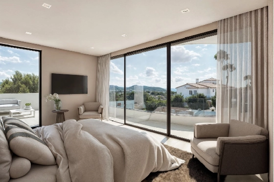 Villa in Moraira zu verkaufen, Woongedeelte 195 m², Bouwjaar 2025, Klimaanlage, Grondstuk 811 m², 4 Slaapkamers, 4 Badkamers, Pool, ref.: AM-12327DA-11