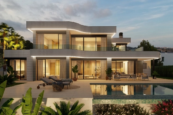 Villa in Moraira zu verkaufen, Woongedeelte 195 m², Bouwjaar 2025, Klimaanlage, Grondstuk 811 m², 4 Slaapkamers, 4 Badkamers, Pool, ref.: AM-12327DA-7
