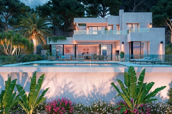 Villa in Calpe zu verkaufen, Woongedeelte 190 m², Bouwjaar 2025, Klimaanlage, Grondstuk 1000 m², 3 Slaapkamers, 3 Badkamers, Pool, ref.: AM-12431DA-2