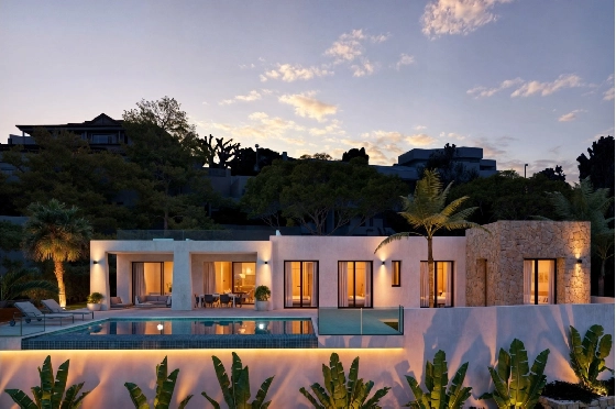 Villa in Calpe zu verkaufen, Woongedeelte 217 m², Bouwjaar 2025, Klimaanlage, Grondstuk 1001 m², 4 Slaapkamers, 3 Badkamers, Pool, ref.: AM-12434DA-3