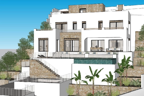 Villa in Benissa zu verkaufen, Woongedeelte 232 m², Bouwjaar 2025, Klimaanlage, Grondstuk 1199 m², 4 Slaapkamers, 3 Badkamers, Pool, ref.: AM-12453DR-3